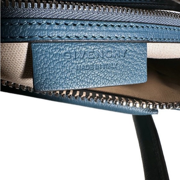 Givenchy Small Antigona Leather Satchel Oil Blue Bag New Authentic - Picture 8 of 13
